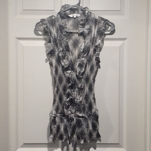 Costa blanca accordion fold black and white shirt